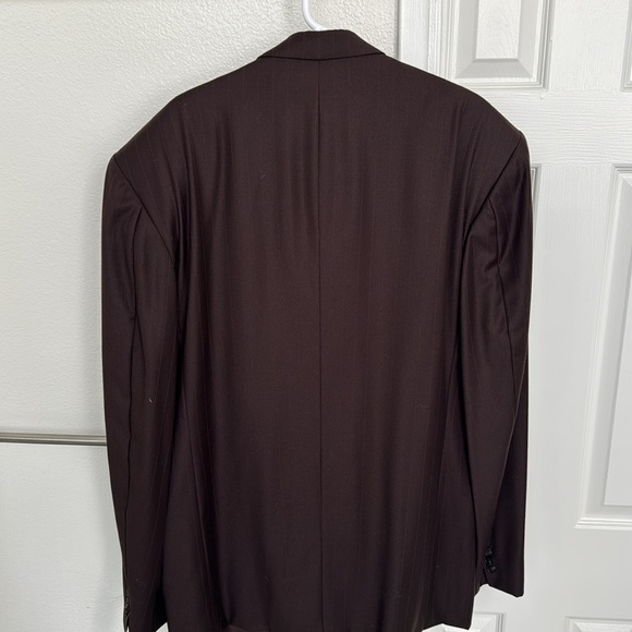 Ermenegildo Zegna brown pinstriped double breasted suit jacket amazing condition - Picture 2 of 13